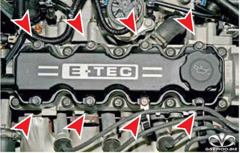 Порядок затяжки гбц дэу нексия 8 клапанов Моменты затяжки болтов гбц нексия