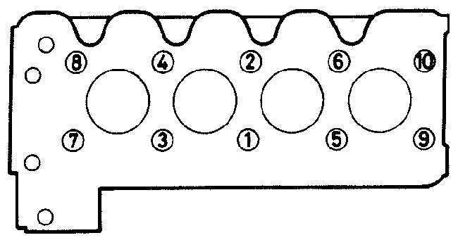 Порядок затяжки гбц двигателя 102 мерседес Ремонт Мерседес 124 : Головка блока цилиндров Mercedes W124