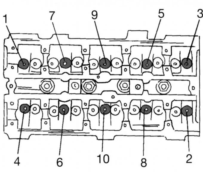 Порядок затяжки гбц форд 2 экобуст Rastavljanje motora (Pogonska jedinica / V16 motor / Ford Mondeo 2 1997-2000)