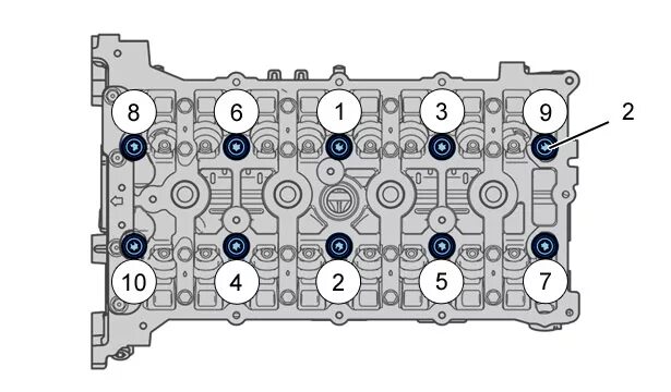 Порядок затяжки гбц фрилендер 2 дизель 2.2 tightening torques : 4A92 engine type