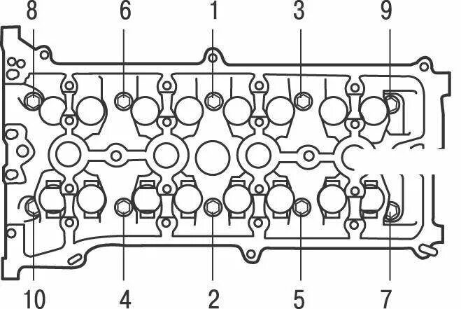 Порядок затяжки гбц g4na Головка блока цилиндров Toyota - RAV4