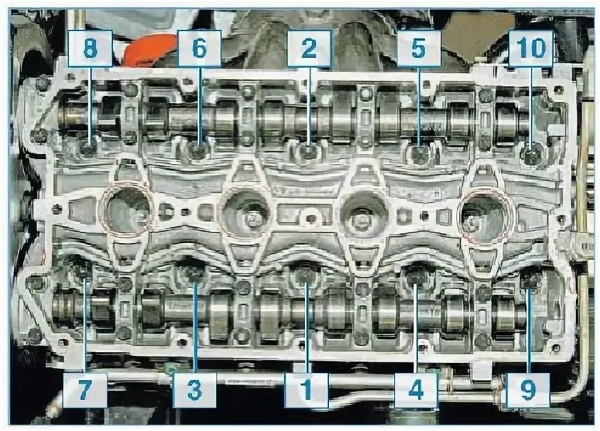 Порядок затяжки гбц гранта 16 клапанная Снятие головки блока цилиндров двигателя ВАЗ Руководство ВАЗ