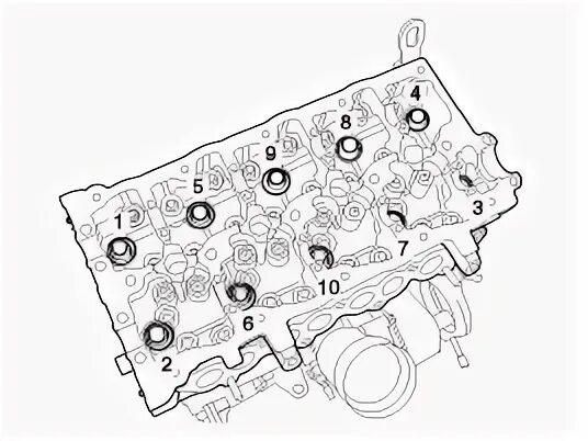 Порядок затяжки гбц хендай солярис kia ceed 2008. Механическая система двигателя  Головка блока цилиндров в сборе 