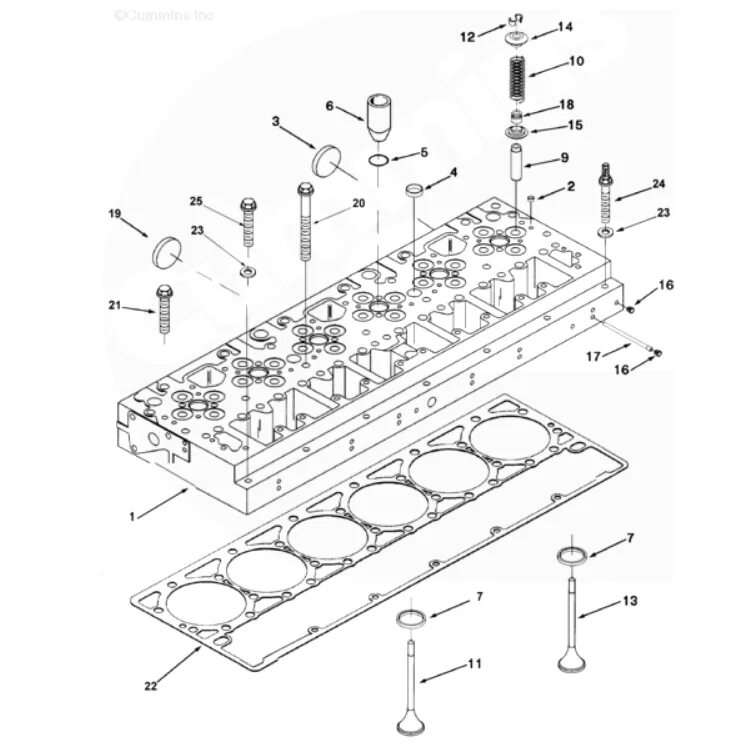 Порядок затяжки гбц камминз м11 Blsh Diesel Engine Parts 2864025 4003988 4083403 4952450 4962454 Ism Ism11 M11 Q