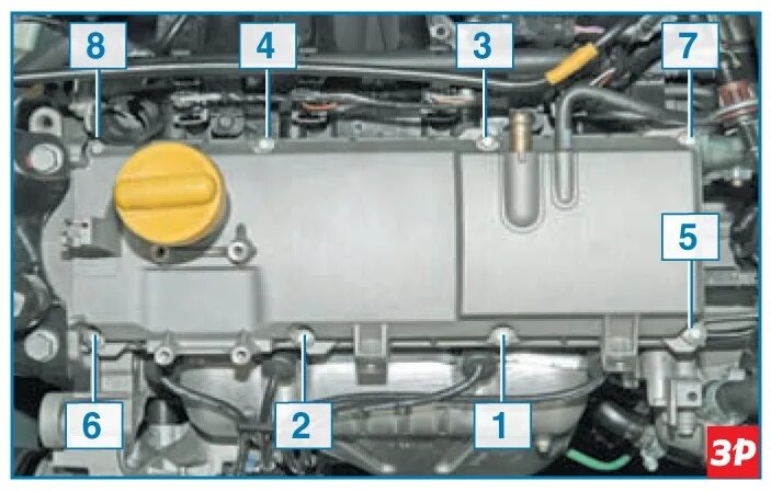 Порядок затяжки гбц логан 1.4 Регулировка клапанов - Renault Logan (2G), 1,6 л, 2014 года плановое ТО DRIVE2