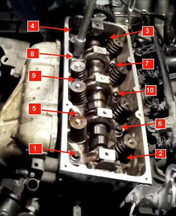 Порядок затяжки гбц логан 1.4 Replacing the cylinder head gasket Renault Logan