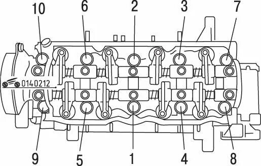 Порядок затяжки гбц матиз 0.8 схема Mazda 626 / MX-6 Регулировка зазоров клапанов и проверка момента затяжки болтов 