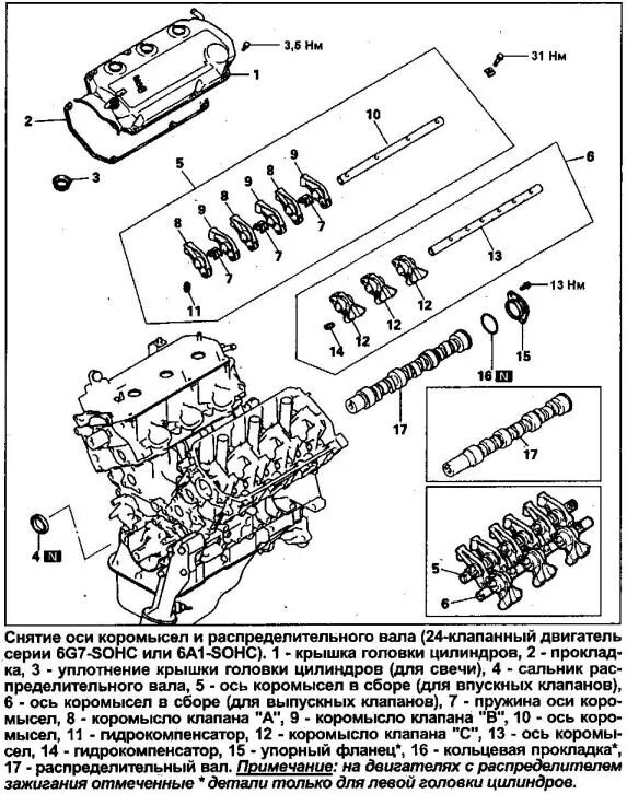 Порядок затяжки гбц митсубиси паджеро спорт 3 Сборка ГБЦ 6g72 24v SOHC в процессе кап.ремонта ДВС - Mitsubishi Montero II (V20