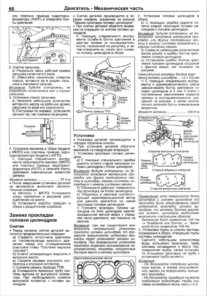 Порядок затяжки гбц митсубиси паджеро спорт 3 24. Розыск мануала по ГБЦ - Mitsubishi Montero Sport, 3 л, 2000 года своими рука