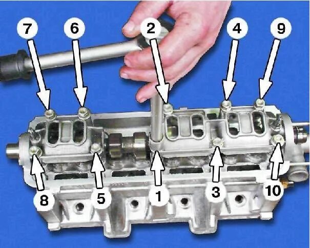 Порядок затяжки гбц ваз 2110 8 клапанов Замена маслосъемных колпачков на двигателе 1.3 - Volkswagen Golf Mk2, 1,8 л, 198