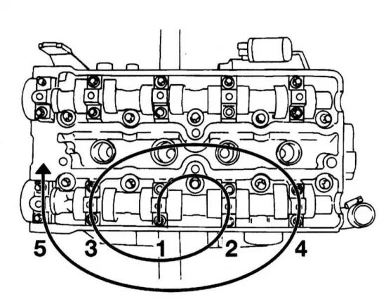 Порядок затяжки гбц z18xer Corsa B DOHC 1.4 и 1.6 л Порядок затягивания крышек подшипников распределительны