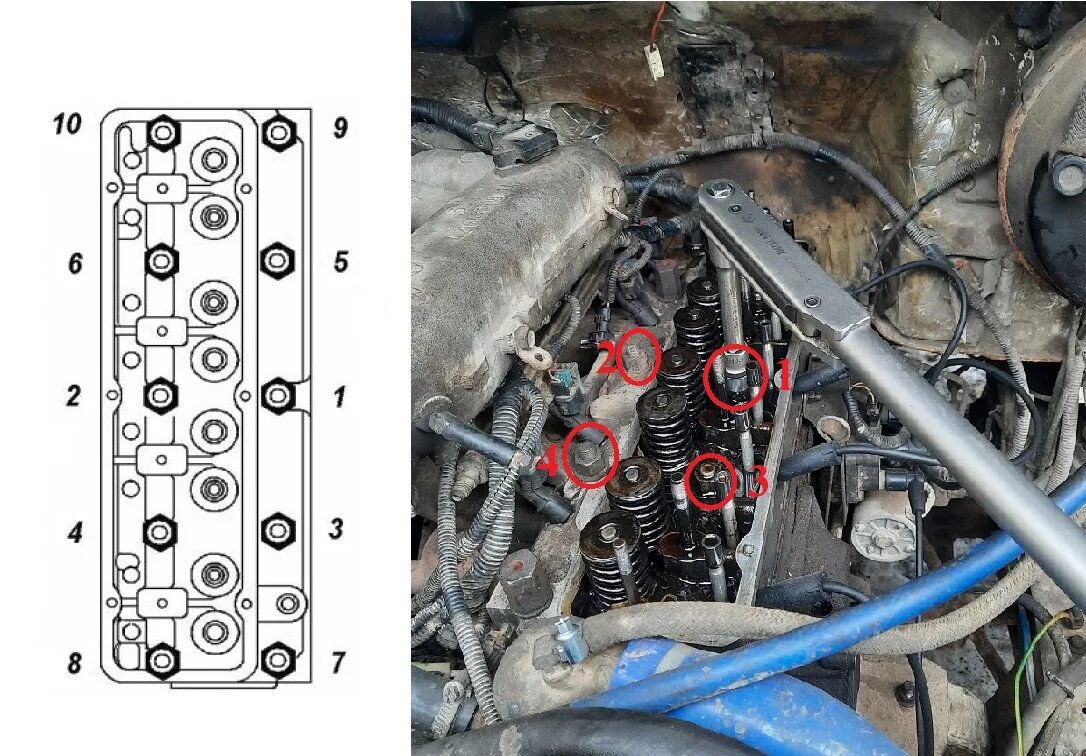Порядок затяжки головки 4216 Момент затяжки гбц уаз - КарЛайн.ру