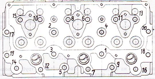 Порядок затяжки головки смд 22 схема Схема протяжки гбц мтз