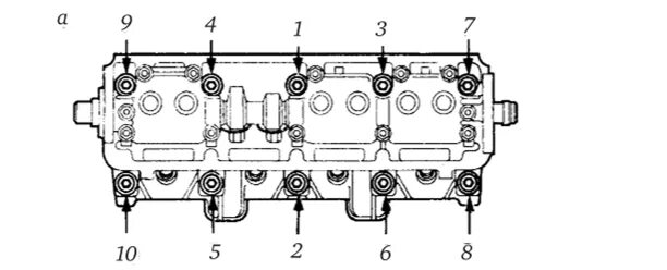 Порядок затяжки головки ваз 2110 8 клапанов Момент затяжки болтов гбц ваз 2114 58 фото - KubZap.ru
