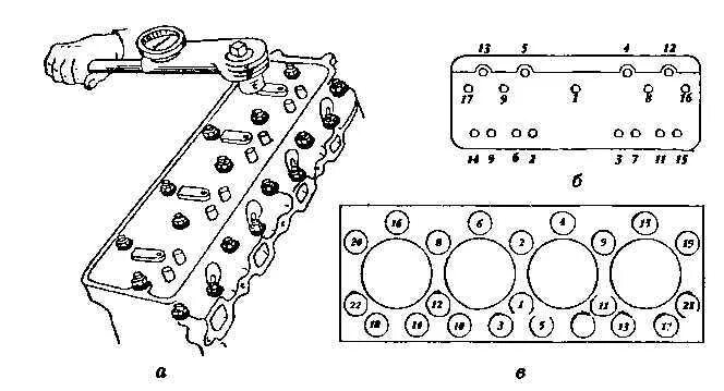 Порядок затяжки головки зил Протяжка головки газ 53 59 фото - KubZap.ru