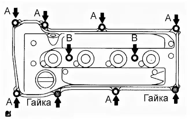 Порядок затяжки клапанной крышки 4zz fe Замена прокладки клапанной крышки - Toyota RAV4 (III), 2 л, 2006 года своими рук