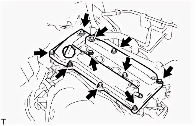 Порядок затяжки клапанной крышки 4zz fe Замена прокладки клапанной крышки - Toyota RAV4 (III), 2 л, 2006 года своими рук