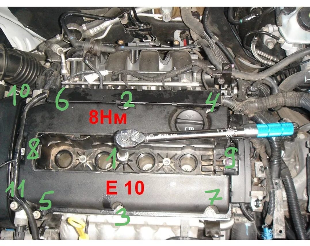 Порядок затяжки клапанной крышки авео т300 Порядок затяжки клапанной крышки лачетти LkbAuto.ru