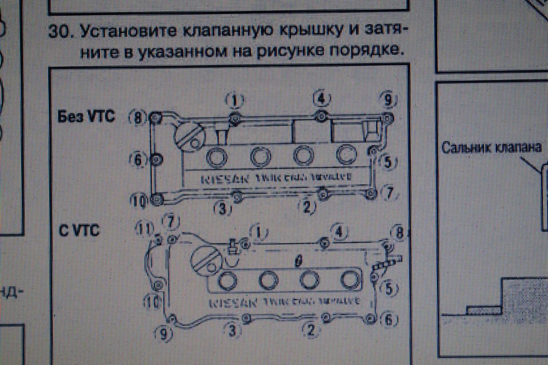 Порядок затяжки клапанной крышки ниссан альмера классик Замена цепи Ниссан Альмера Н15 (и по мелочам) - Nissan Almera I (N15), 1,4 л, 19