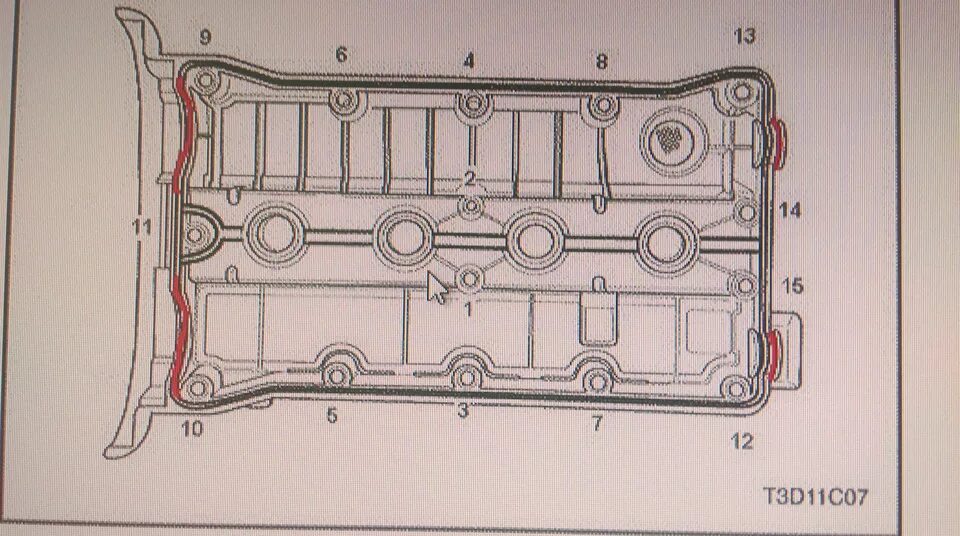 Порядок затяжки клапанной крышки шевроле Замена прокладки клапанной крышки! - Chevrolet Lacetti Sedan, 1,4 л, 2010 года с