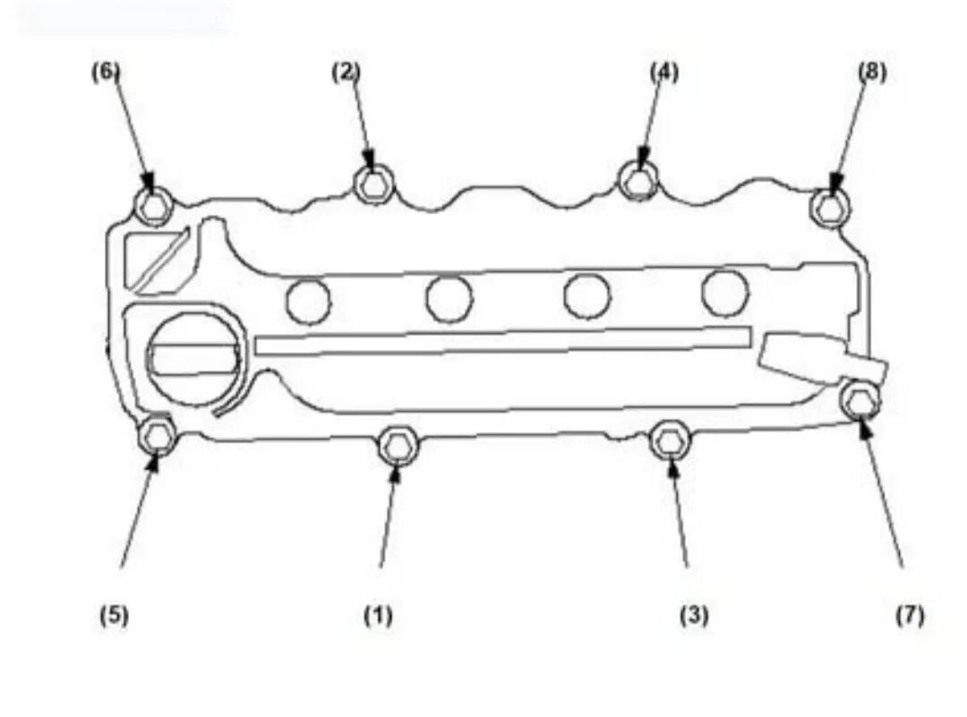 Порядок затяжки клапанной крышки шевроле Замена прокладки клапанной крышки и регулировка клапанов. (CR-V 3 2.0 R20a) - Ho