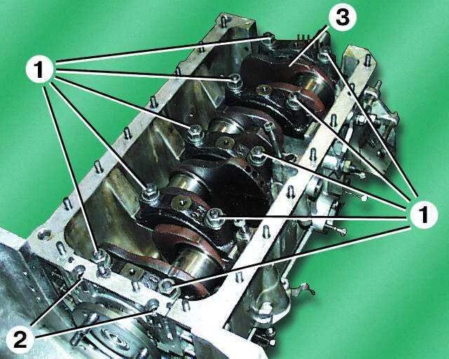 Порядок затяжки коленвала змз 402 Ремонт ГАЗ 3110 (Волга) : Коленчатый вал