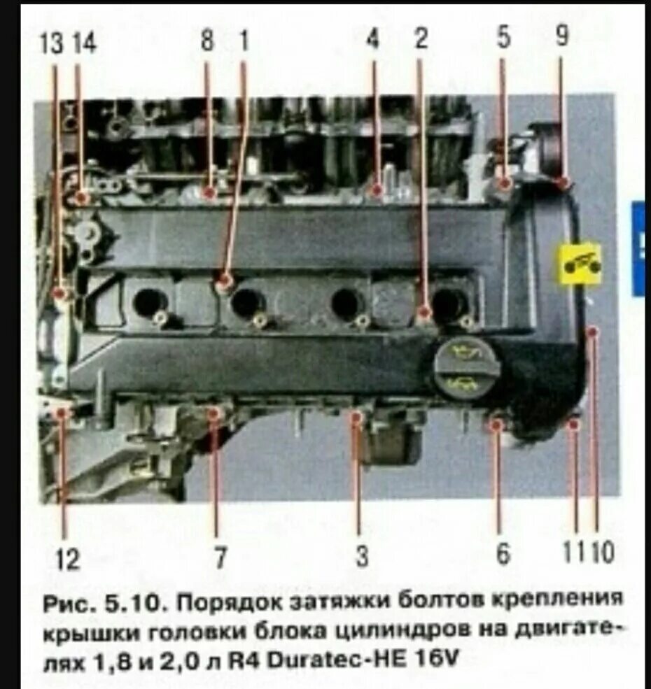 Порядок затяжки крышки форд Замена свечей и чистка корпуса воздушного фильтра. - Ford Focus II Hatchback, 2 