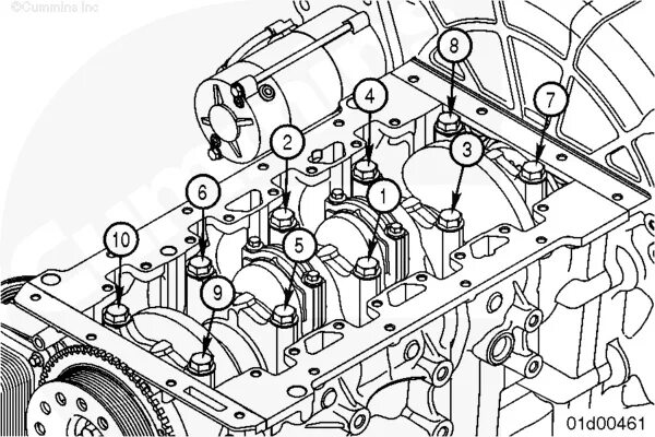 Порядок затяжки поддона камминз 2.8 Документация по установке коленвала Cummins ISF 2.8