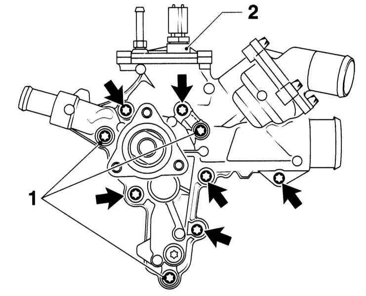 Порядок затяжки помпы bmw f800 Ремонт Опель Корса : Снятие и установка водяного насоса Opel Corsa
