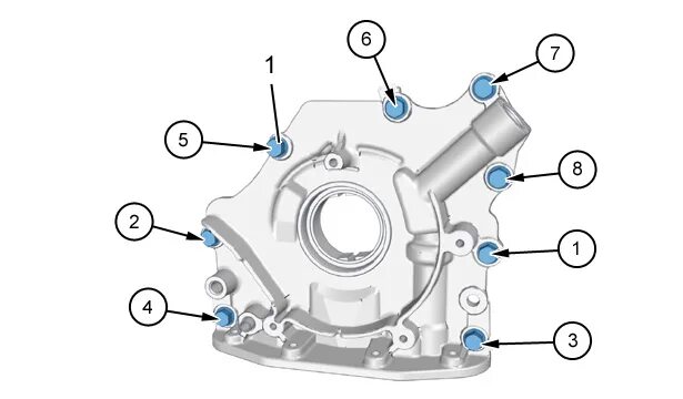 Порядок затяжки помпы bmw f800 tightening torques : DV4C, DV6C, DV6DTED, DV6ETED, DV6UC, DV6 UE6 engines