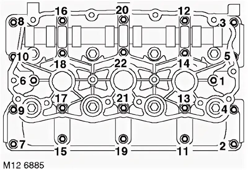 Порядок затяжки постели киа спектра KV6 petrol engine: Left cylinder head camshafts (Freelander 1, 1997-2006) - LRma