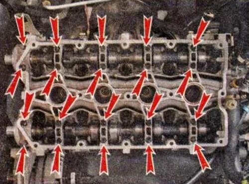 Порядок затяжки постели распредвалов ваз 2112 Картинки ЗАТЯЖКА КРЫШКИ РАСПРЕДВАЛА ВАЗ