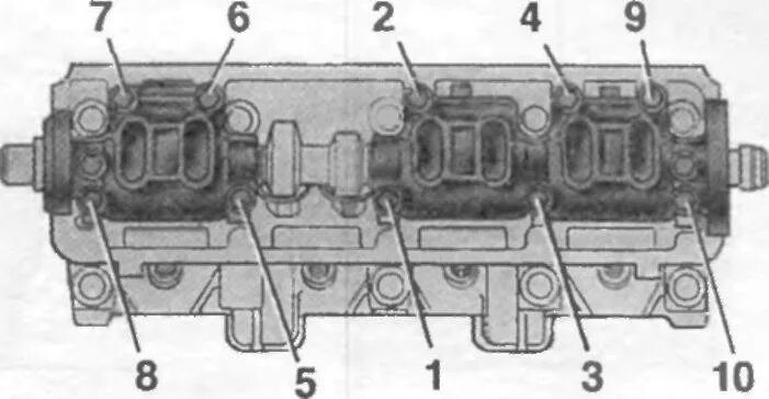 Порядок затяжки распредвала 2110 8 клапанов Как затягивать ГБЦ и с каким усилием динамометрическим ключом на ВАЗ 2112 16 кла
