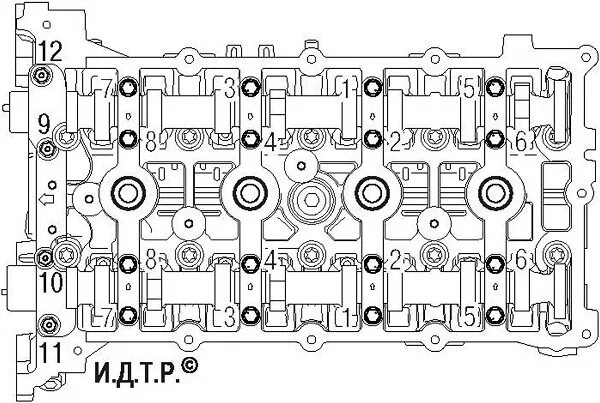 Порядок затяжки распредвала g4na Kia Sportage III. ГОЛОВКА БЛОКА ЦИЛИНДРОВ