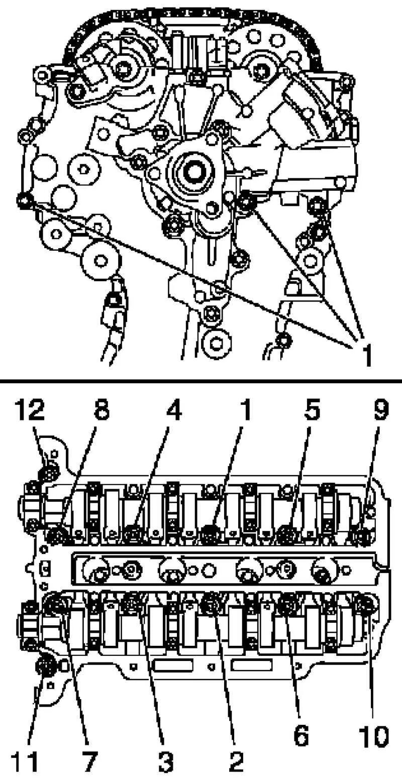 Порядок затяжки распредвала опель Ремонт Opel Astra Опель Астра : Снятие и установка головки блока цилиндров (двиг