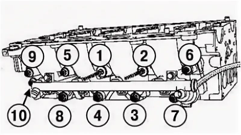 Порядок затяжки впускного коллектора к4м Cylinder head assembly (Renault Megan 2, 2002-2009, petrol) - "Power unit/Engine