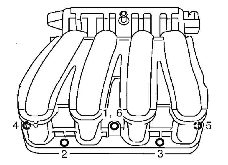 Порядок затяжки впускного коллектора к4м Замена прокладки впускного коллектора Nissan Note 1,4 - Nissan Note (1G), 1,4 л,