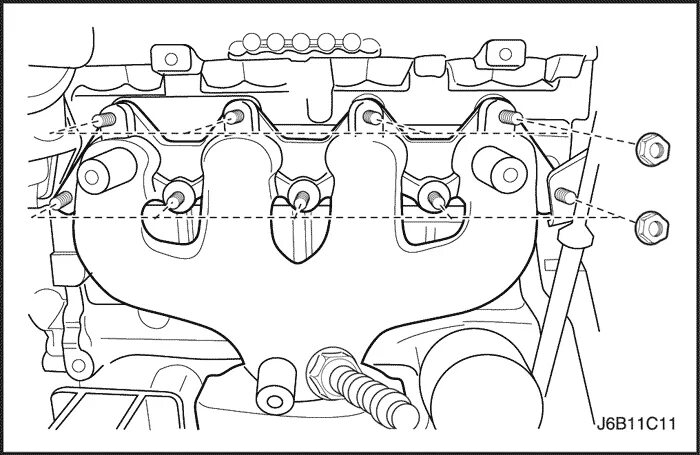 Порядок затяжки выпускного коллектора z18xer Service Manual2006 Nubira-Lacetti UNIT REPAIR