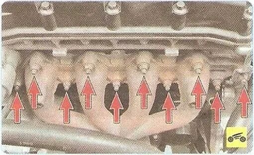 Порядок затяжки выпускного коллектора z18xer Шевроле Круз. ЗАМЕНА ВЫПУСКНОГО КОЛЛЕКТОРА ДВИГАТЕЛЯ F16D