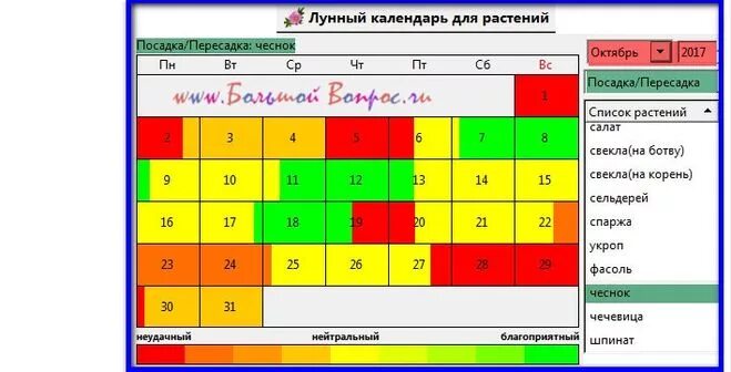 Посадить чеснок по лунному календарю в октябре Когда сажать чеснок под зиму в 2017 году по лунному календарю?