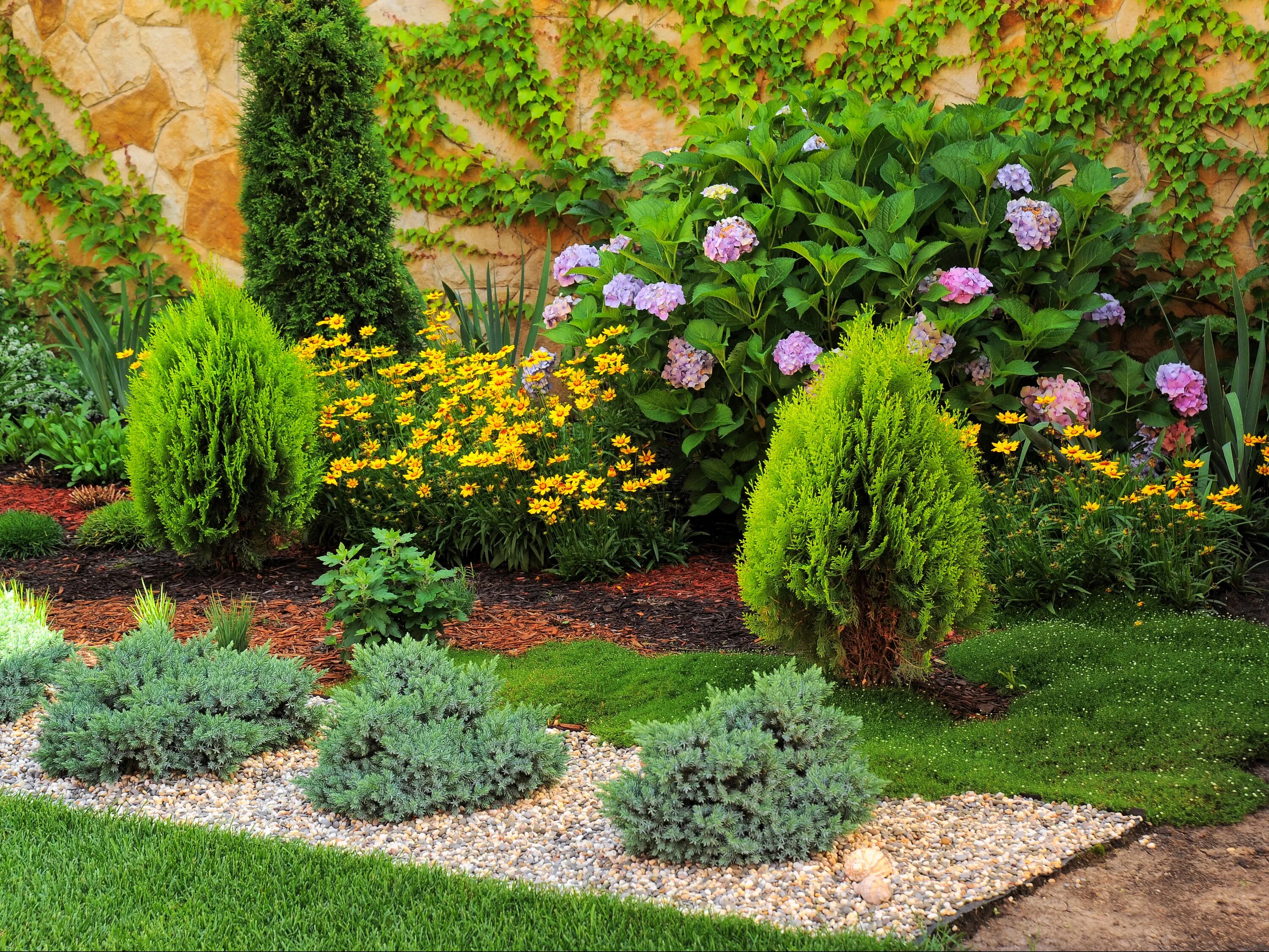 Посадка растений ландшафтный дизайн 3 Most Popular Mulch Options for Your Yard Southwest Boulder & Stone