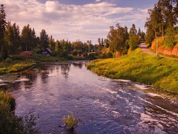 Поселок сиверский ленинградская область фото The village of Siversky, the Oredezh River, Leningrad Region. Photo by: Bumble #