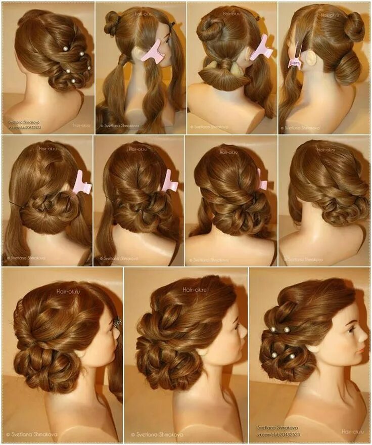 Пошаговая инструкция прически на средние Elegant Chignon For Special Occasions - AllDayChic Evening hairstyles, Hair tuto