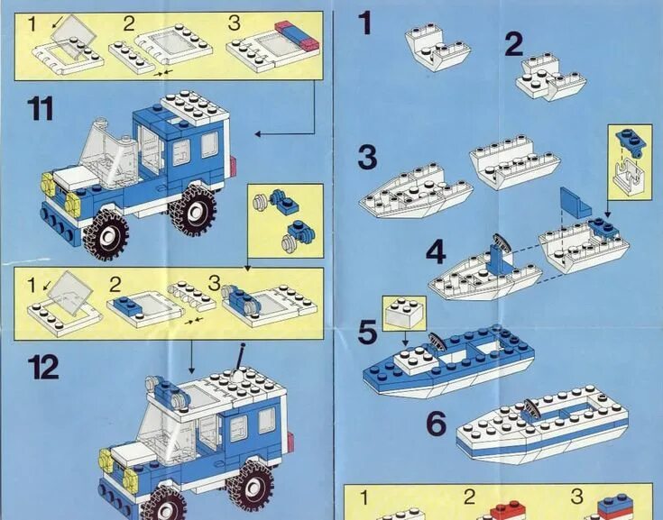 Пошаговая инструкция сборке лего Old LEGO ® Instructions Lego basic, Vintage lego, Classic lego