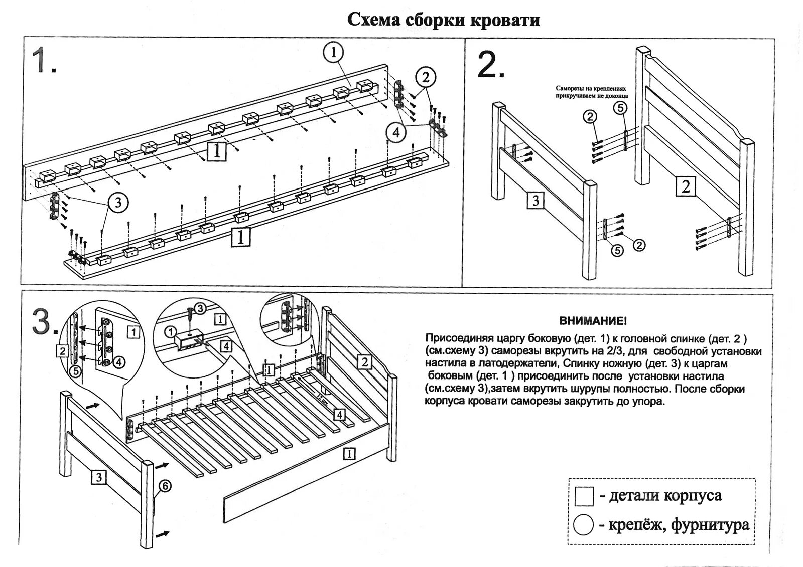 Пошаговая инструкция сборки кровати Инструкции по сборке кроватей