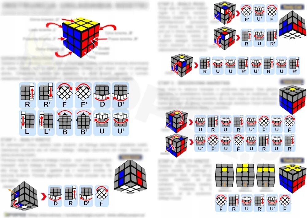 Пошаговая инструкция сборки кубика рубика Купить НОВЫЙ кубик 3х3 ЧЕРНЫЙ БЫСТРО + АЛГОРИТМЫ PL БЕСПЛАТНО: отзывы, фото и ха