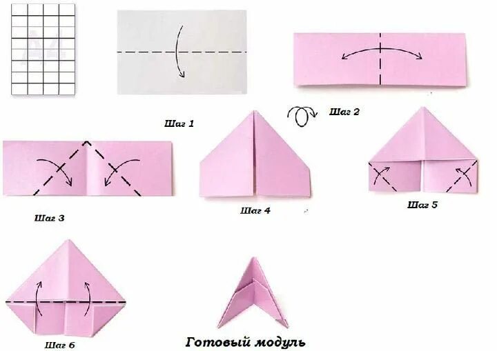 Пошаговая инструкция сборки модульных оригами Идеи для поделок оригами свиньи Модульное оригами, Оригами, Поделки