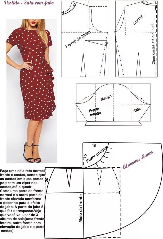 Пошаговая инструкция выкройки платья Pin on Sewing Tutorials Dress sewing patterns, Fashion sewing pattern, Clothes s