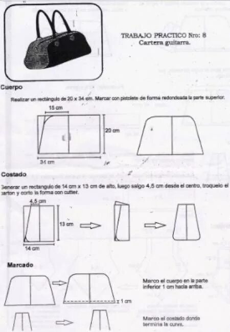 Пошаговая выкройка дорожной сумки Moldes Carteras Bolsos Otros Descarga Gratis Images Kamistad Carteras y bolsos, 