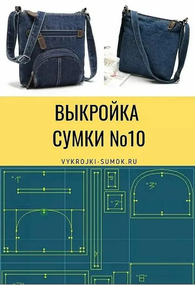 Пошаговая выкройка сумки из старых джинсов Пин на доске сумки Сумки, Кожаная сумка своими руками, Выкройка сумки